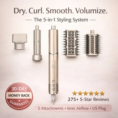 Aura FlexAir Pro — 5-in-1 High-Speed Ionic Hair Dryer & Multi-Styler Aura Beauty Devices