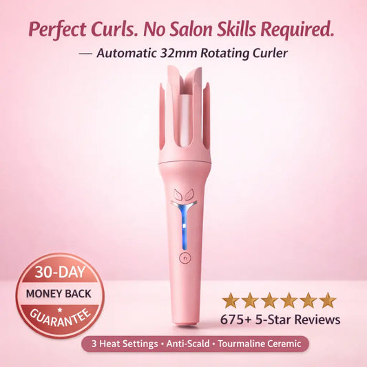 Aura AutoWrap Pro — 32mm Automatic Rotating Hair Curler for Fast, Smooth, Long-Lasting Waves Aura Beauty Devices