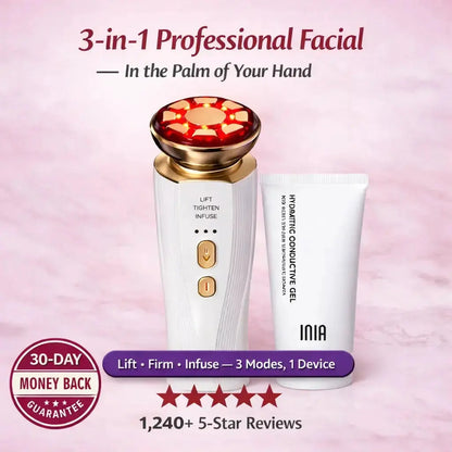 Aura FaceLift Pro — 3-in-1 Red Light Facial Device with Lifting, Firming & Serum Infusion Aura Beauty Devices