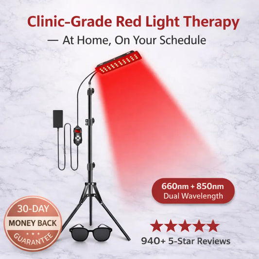 Aura RedGlow Pro — Full Body Red Light Therapy Lamp with Adjustable Stand (660nm + 850nm) Aura Beauty Devices