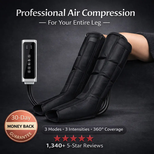 Aura LegRelief Pro — Air Compression Leg Massager with 3 Modes & 360° Full-Leg Coverage Aura Beauty Devices