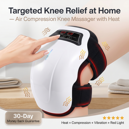 Aura Air Compression Knee Massager with Heat - Targeted Knee Pain and Joint Relief