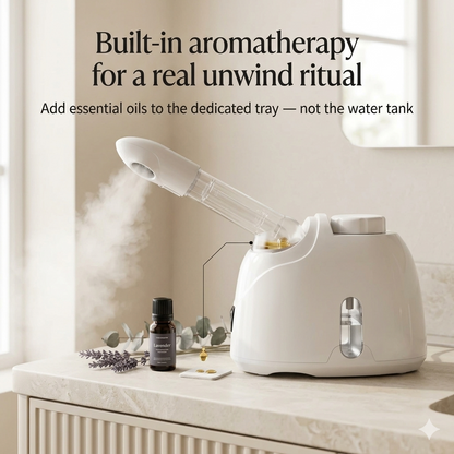 Aura MistGlow Pro — Warm Mist Facial Steamer with Aromatherapy & 360° Rotating Arm Aura Beauty Devices