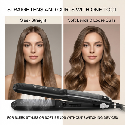 Aura SteamSilk Pro — Steam Hair Straightener for Smoother, Shinier, Less-Dry Styling Aura Beauty Devices