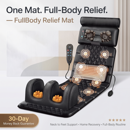 Aura Full Body Massage Mat with Heat - Neck Back Waist Legs and Feet Relief