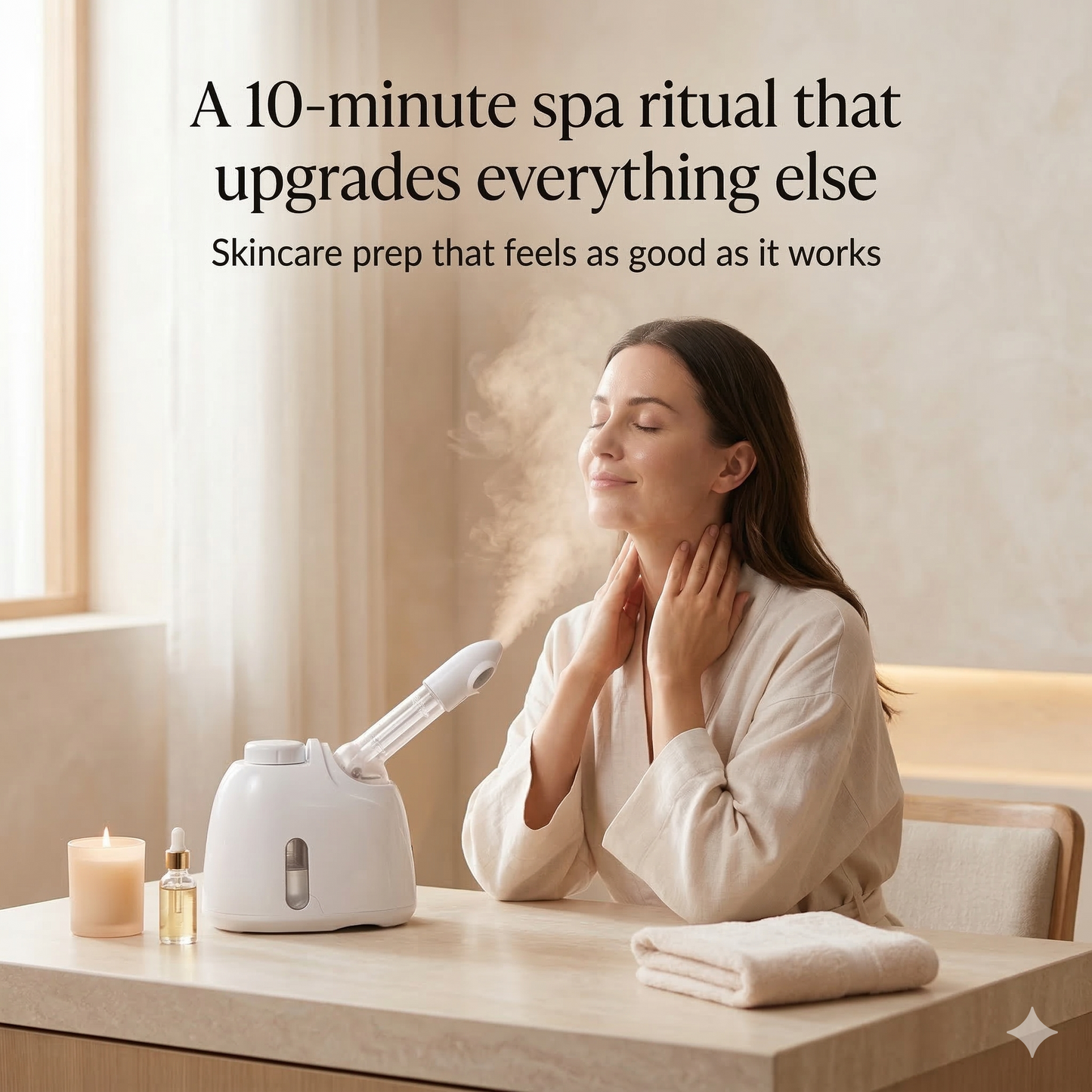 Aura MistGlow Pro — Warm Mist Facial Steamer with Aromatherapy & 360° Rotating Arm Aura Beauty Devices