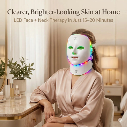 Aura GlowMask Pro 7-Color LED Face & Neck Mask Aura Beauty Devices