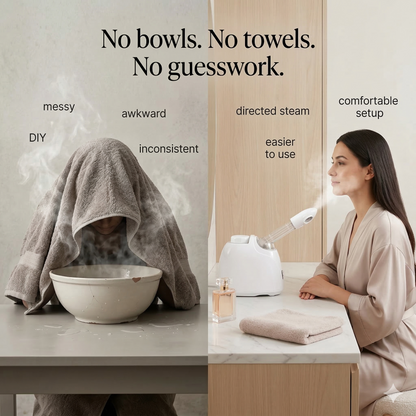 Aura MistGlow Pro — Warm Mist Facial Steamer with Aromatherapy & 360° Rotating Arm Aura Beauty Devices