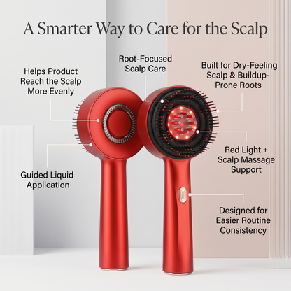 Aura Red Light Scalp Massage Comb - 630nm LED for Scalp Health and Hair Growth
