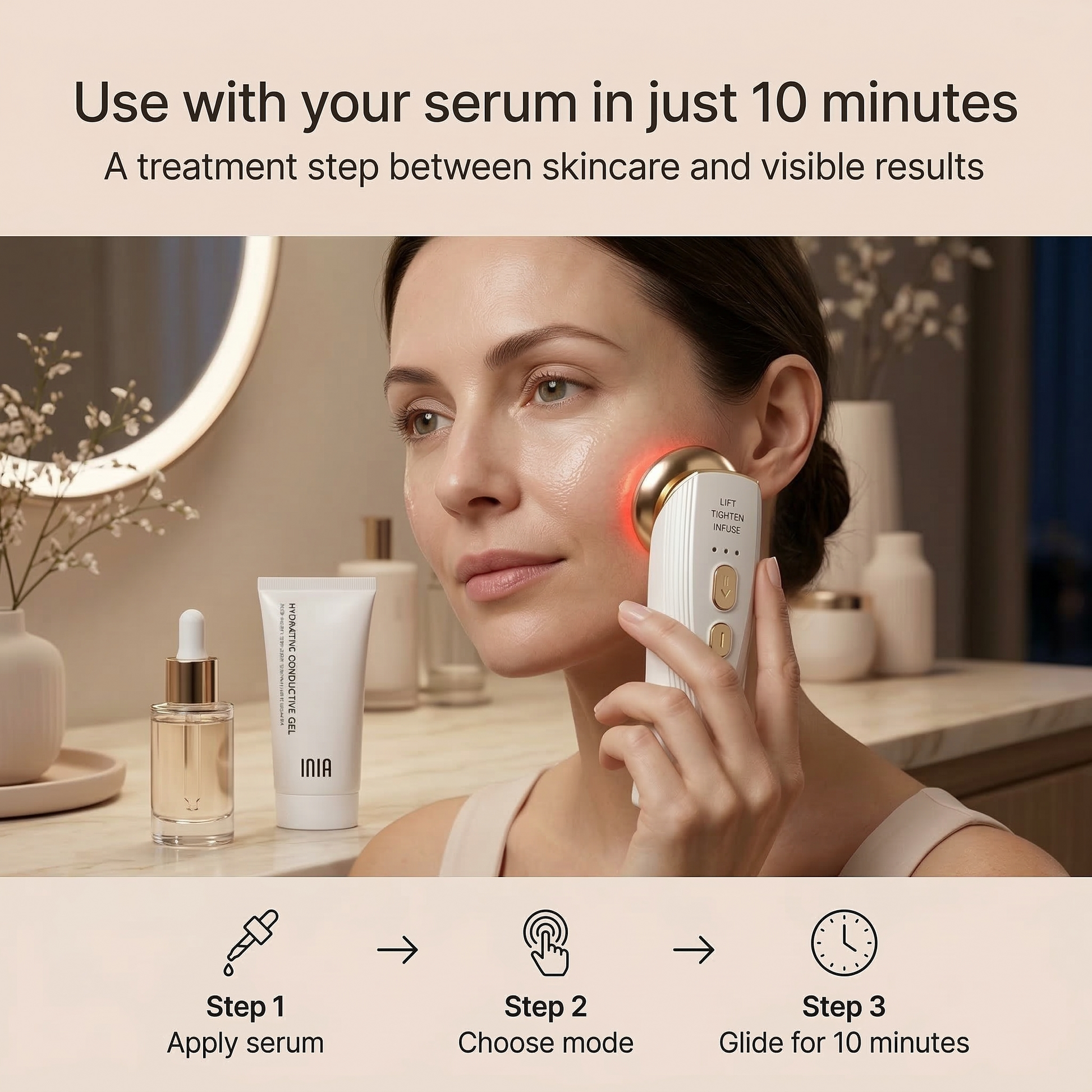 Aura FaceLift Pro — 3-in-1 Facial Device for Better Serum Absorption & Firmer-Looking Skin Aura Beauty Devices