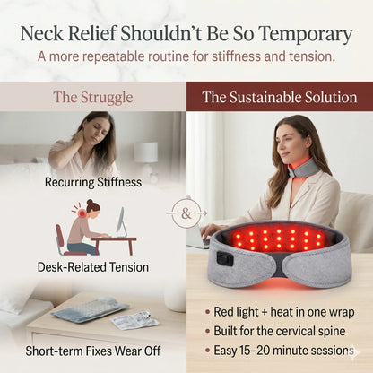 Aura NeckRelief Pro Heated Red Light Therapy Neck Wrap Aura Beauty Devices