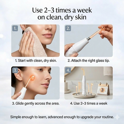 Aura ClearWave Pro — High Frequency Facial Wand for Blemish-Prone, Tired-Looking Skin Aura Beauty Devices
