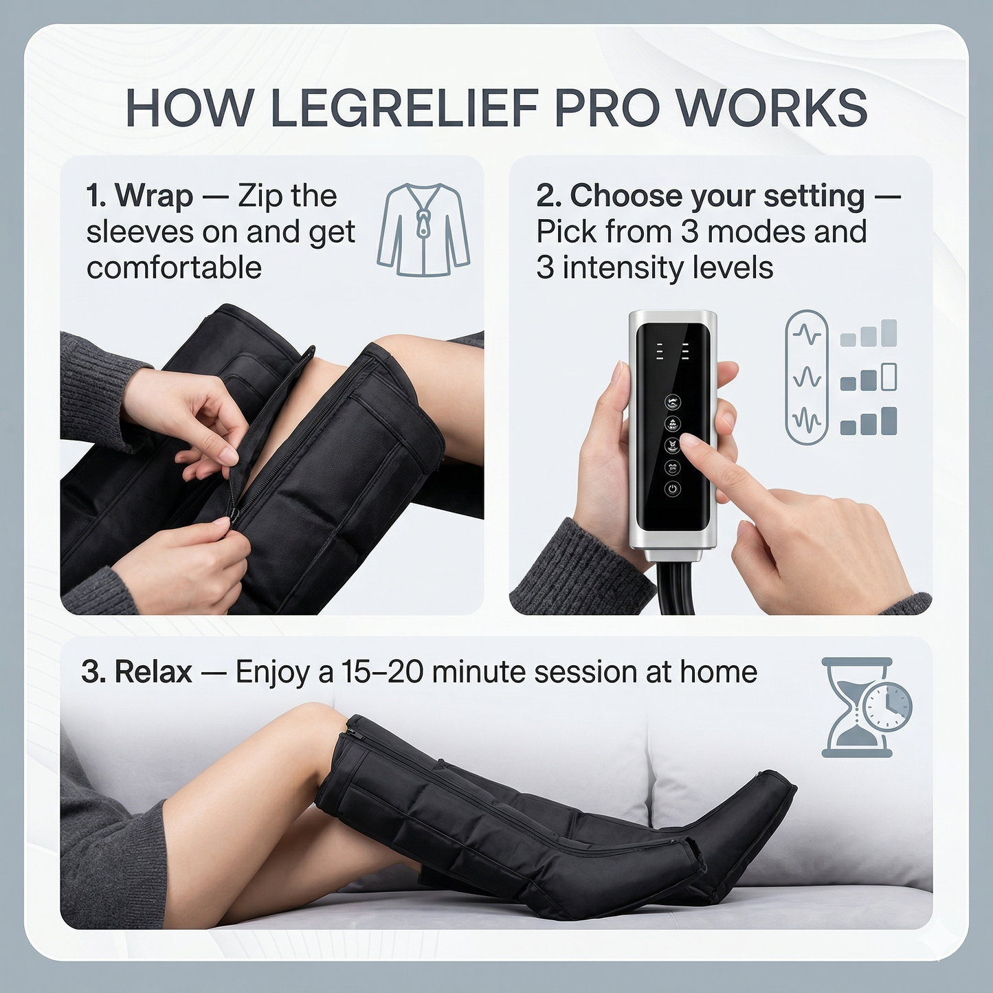 Aura LegRelief Pro Air Compression Leg Massager Aura Beauty Devices