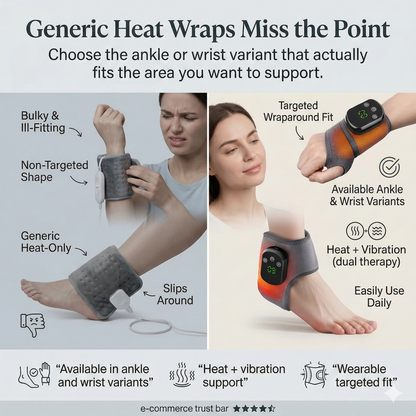 Aura HeatRelief Wrap Heated Ankle & Wrist Massager Aura Beauty Devices