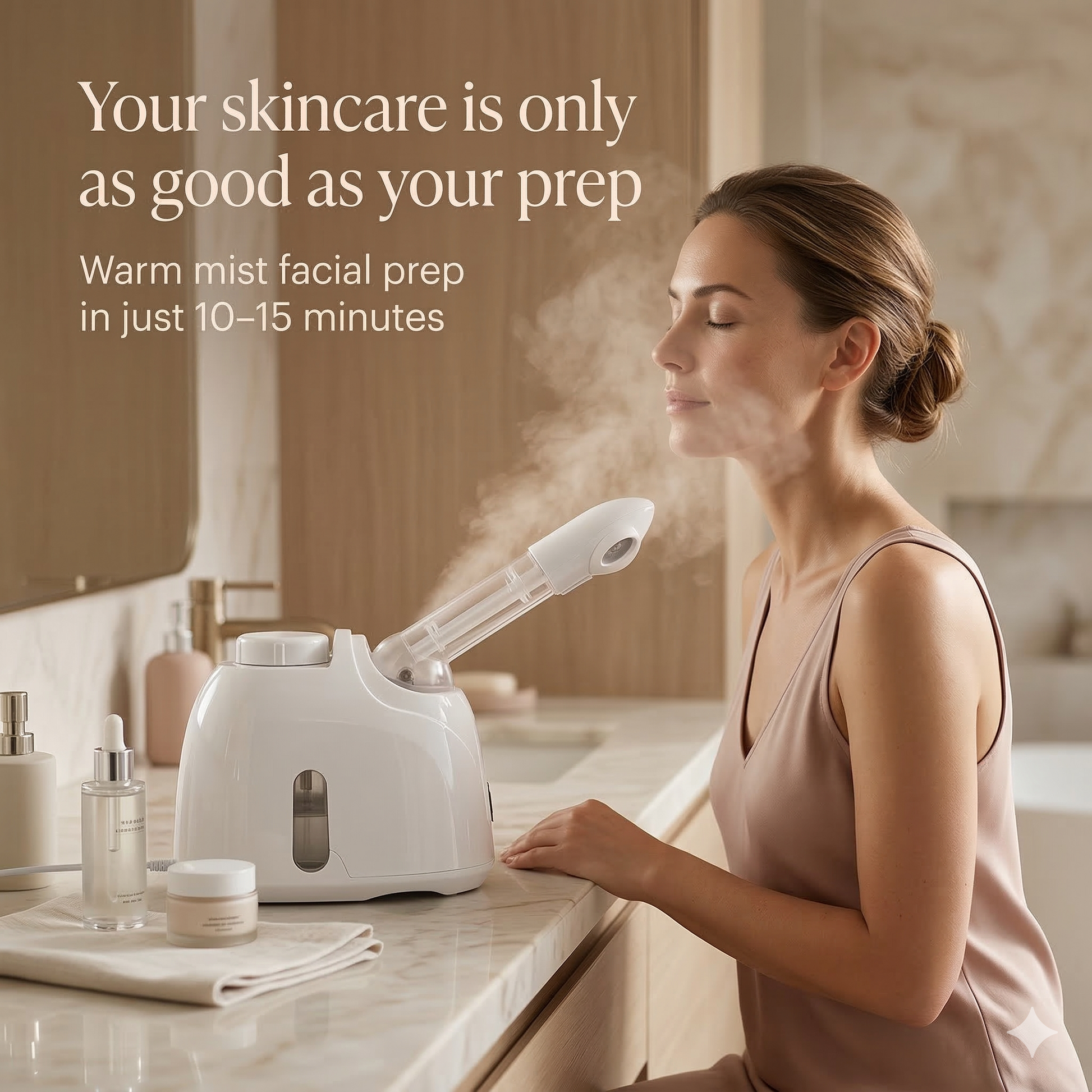 Aura MistGlow Pro — Warm Mist Facial Steamer with Aromatherapy & 360° Rotating Arm Aura Beauty Devices