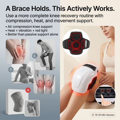 Aura Air Compression Knee Massager with Heat - Targeted Knee Pain and Joint Relief