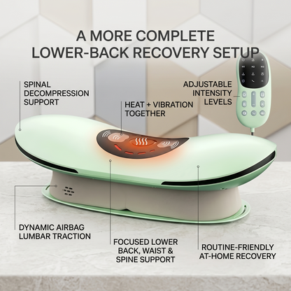 Aura Heated Lumbar Traction Massager - Back Decompression and Lower Back Relief