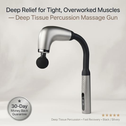 Aura Deep Tissue Percussion Massage Gun - High Power for Muscle Relief and Recovery