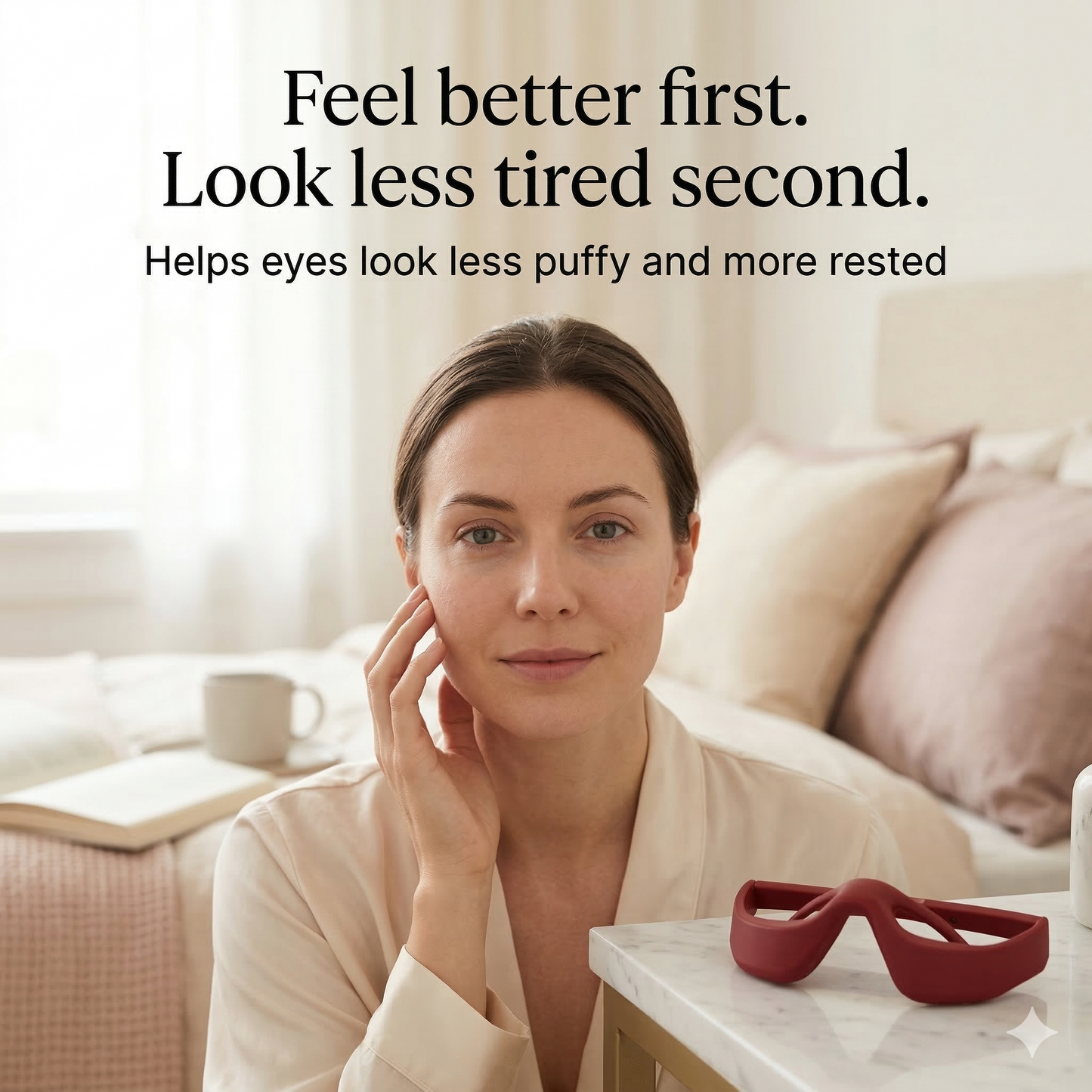 Aura EyeRelief Pro — Heated Eye Massager with Red Light Therapy & Vibration Aura Beauty Devices