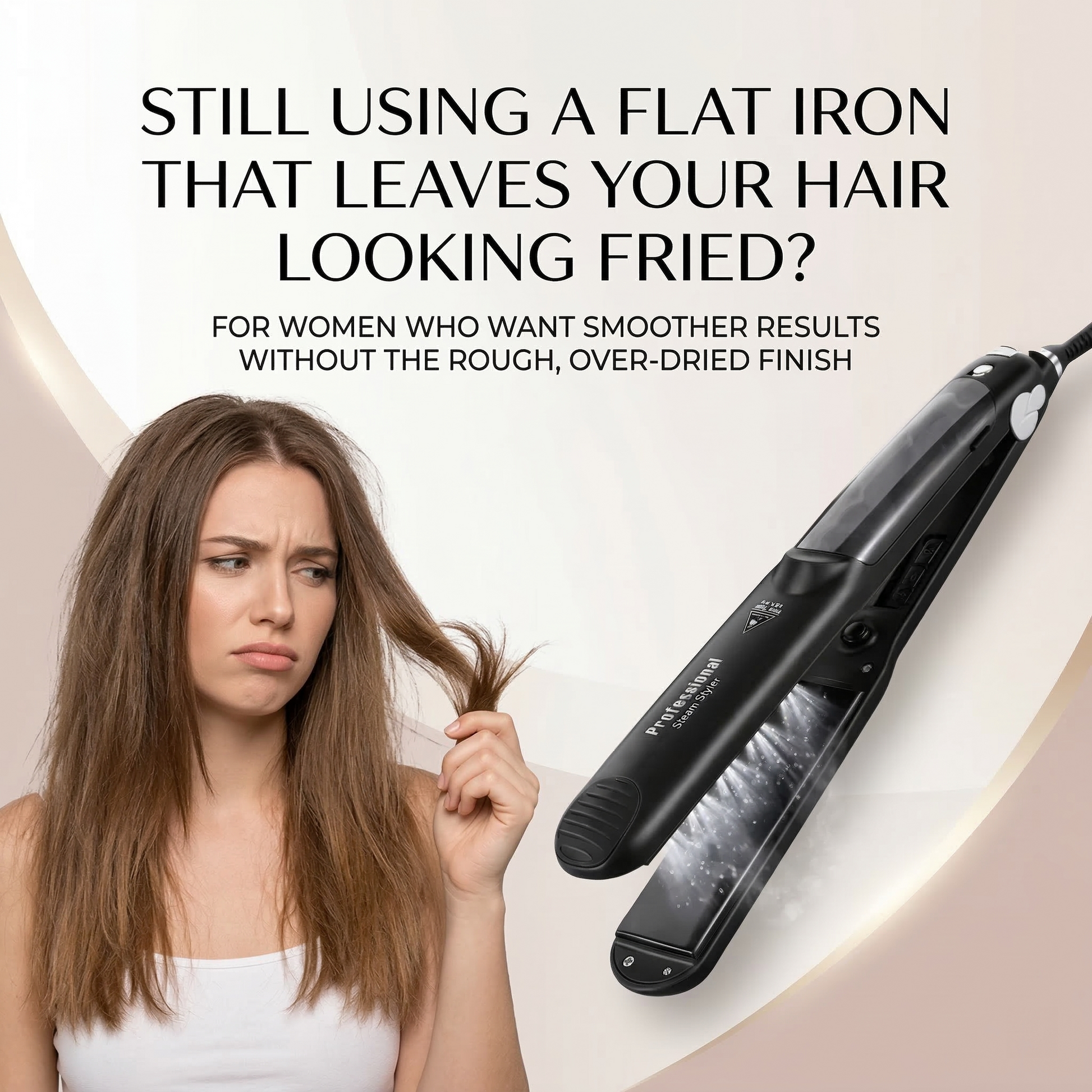 Aura SteamSilk Pro — Steam Hair Straightener for Smoother, Shinier, Less-Dry Styling Aura Beauty Devices